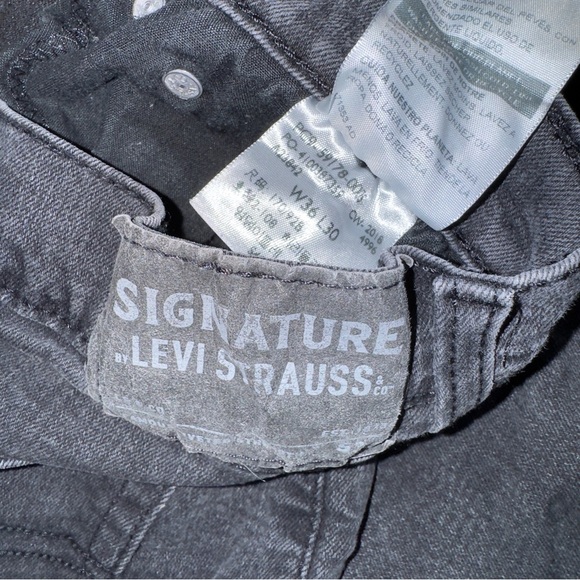 Signature by Levi Strauss S37 Black Slim Jeans Men’s Size 36 x 30 - Picture 5 of 6